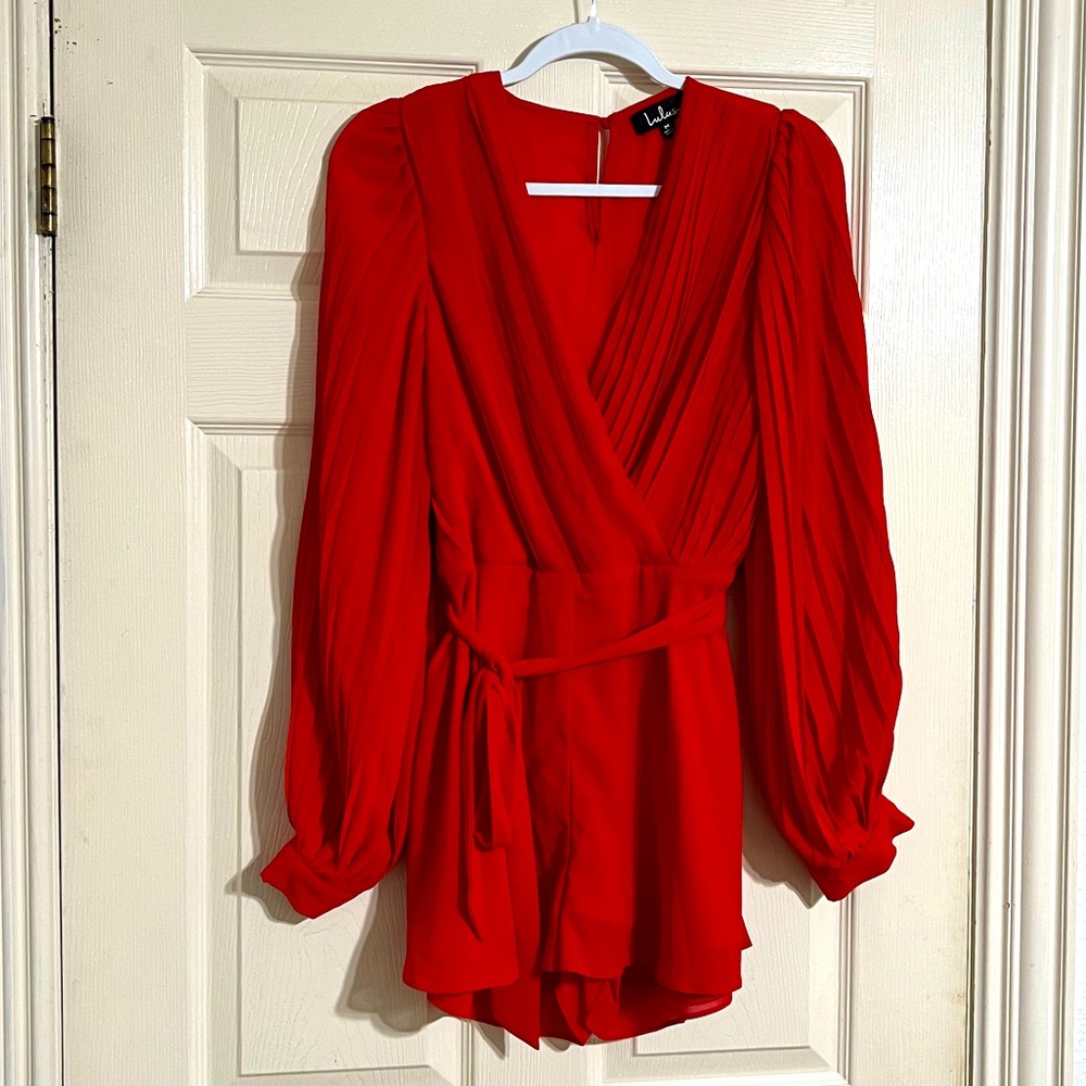 Lulus Zip Up Red Romper
